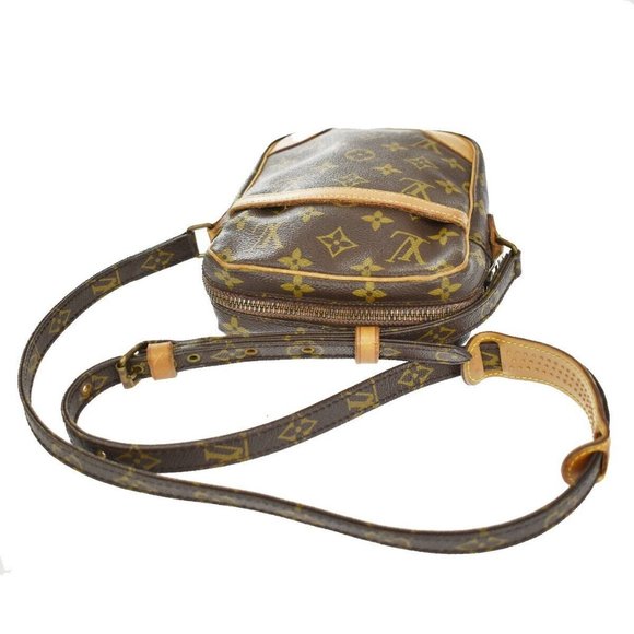 Authentic LOUIS VUITTON Danube Shoulder Bag Monogram Leather Brown France - Picture 5 of 13